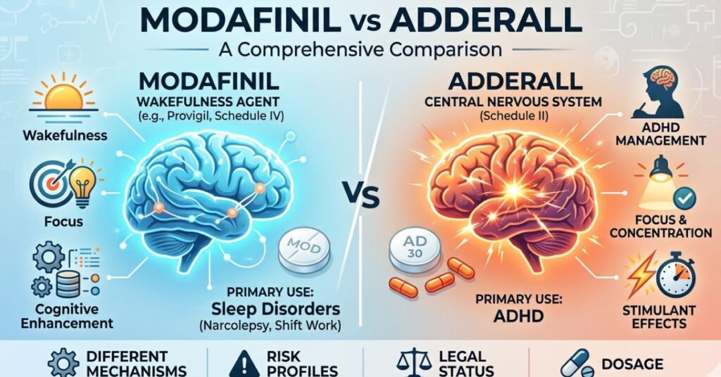 Modafinil vs Adderall
